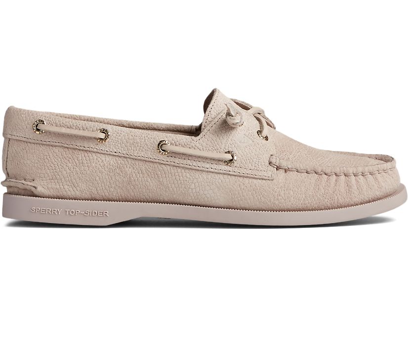 Sperry Authentic Original Vida Serpent Leather Boat Shoes - Women's Boat Shoes - White [KA6583249] S